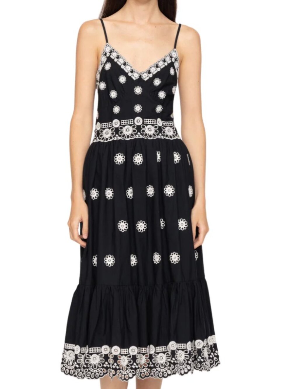 Sea New York Elysse Embroidered Midi Dress, US Size 6